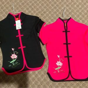 Chinese women’s shirts. Actually from china (see tag on shirt). Size small